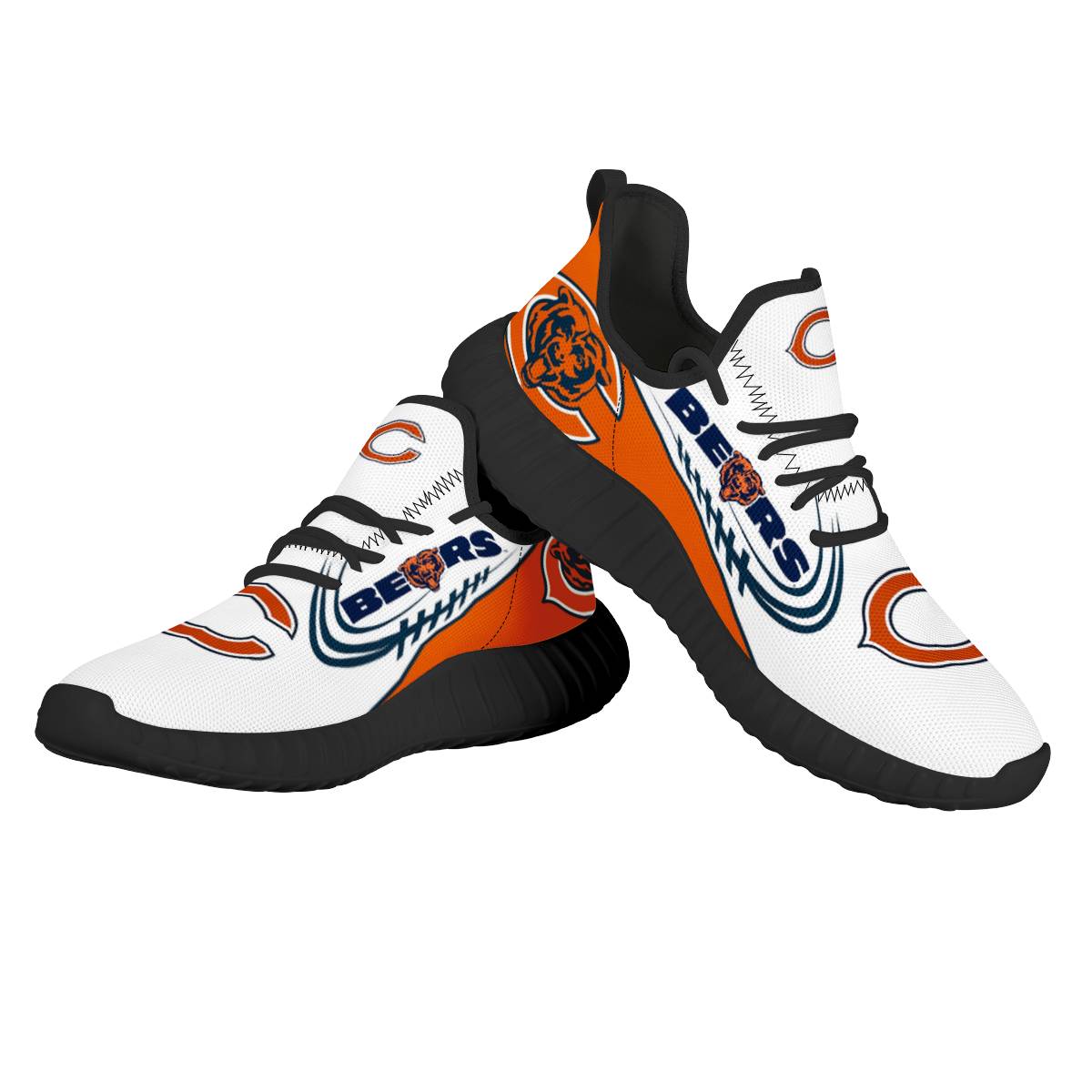 Men's Chicago Bears Mesh Knit Sneakers/Shoes 009 Men's Chicago Bears Mesh Knit Sneakers/Shoes 009